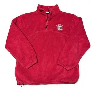 Operation Iraqi Freedom Fleece Quarter Zip Pullover Sweatshirt Jacket Red Size L